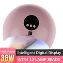 36W Phototherapy Machine Nail Polish Dryer Fast Dry Three-speed Timing Nail OZ