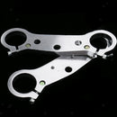 Pair Motorcycle Front Fork Yokes Clamp for 47cc 49cc Mini Motor Dirt Bike