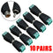 20X Speaker Wire Cable Audio Male / Female RCA Connector Adapter Jack Plug