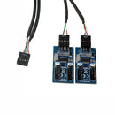 Motherboard 9pins USB Header 1 Male to 4 Female Extension Cable Card USB 9-Pin