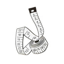 Creative Measuring Tape Brooch Badge Backpack Jacket Jewelry Gift (White) A
