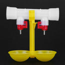 Double Outlet Drinking Hanging Chickens Cups Nipple Drinker Poultry Waterer A