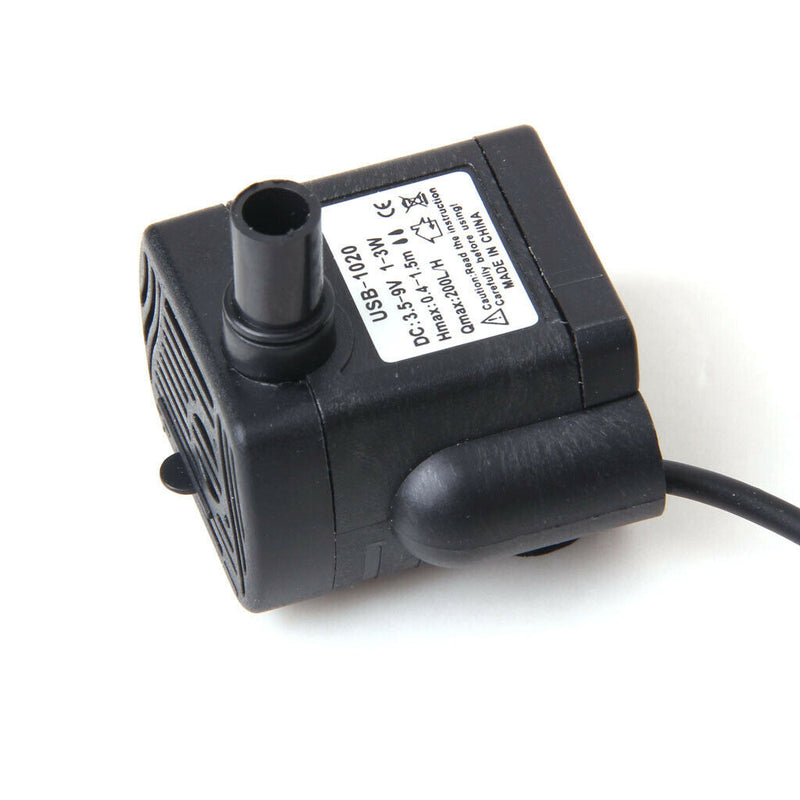 USB DC 3.5V- 9V Water Pump Fountain Pool Garden Pond Submersible Watering