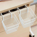 2Pcs Metal Storage Basket Kitchen Door Cabinet Drawer Back Hanger Bathroom