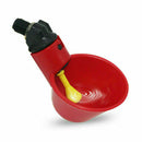 10Pcs Automatic Cups Water Feeder Drinker Chicken Poultry Bird Waterer Red Set