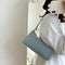 Fashion Pure Women Handbag Leather Female Small Shoulder Tote Bag (Blue)