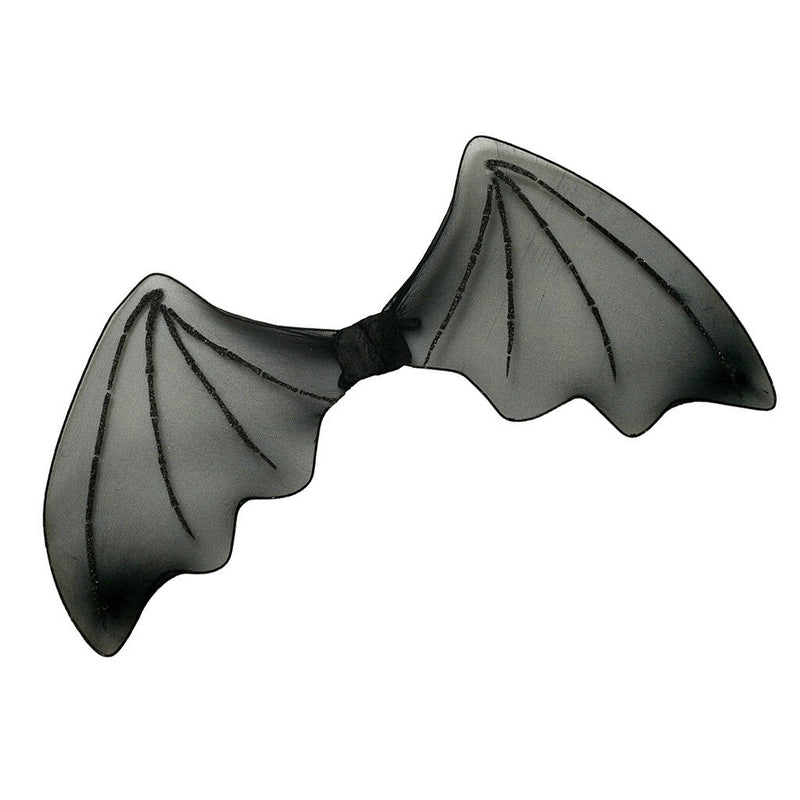 Kid Child Glitter Black Bat   Halloween Angel Fancy Dress Accessory