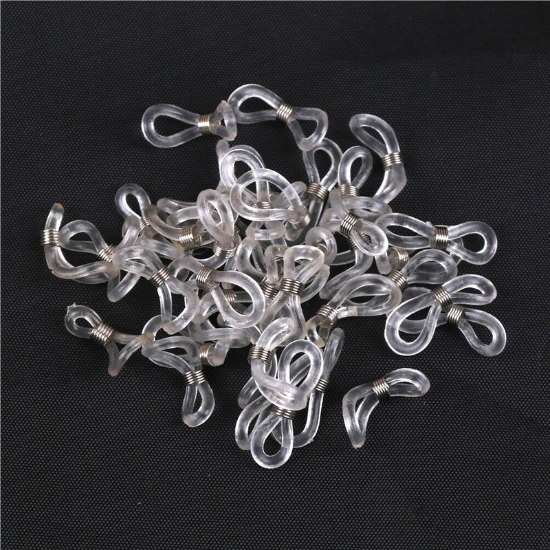40X Chain Strap Holders Rubber Loop Ends Clear Eye Glasses Spectacle Supplies  Z