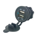 DC 12V/24V Dual USB Power Motorcycle Car Cigarette Lighter Charger Socket PluJ!E