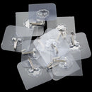 Adhesive Hooks Wall Hooks Heavy Duty Stick on Strong Waterproof Ceiling Han Z9L1
