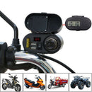 12/24V Motorcycle Cigarette Lighter Socket +Dual USB Charger Power-Port +Switch-
