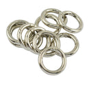 10 Pieces Mini Sliver Circle Carabiner Spring Clip Hook Keychain Outdoor
