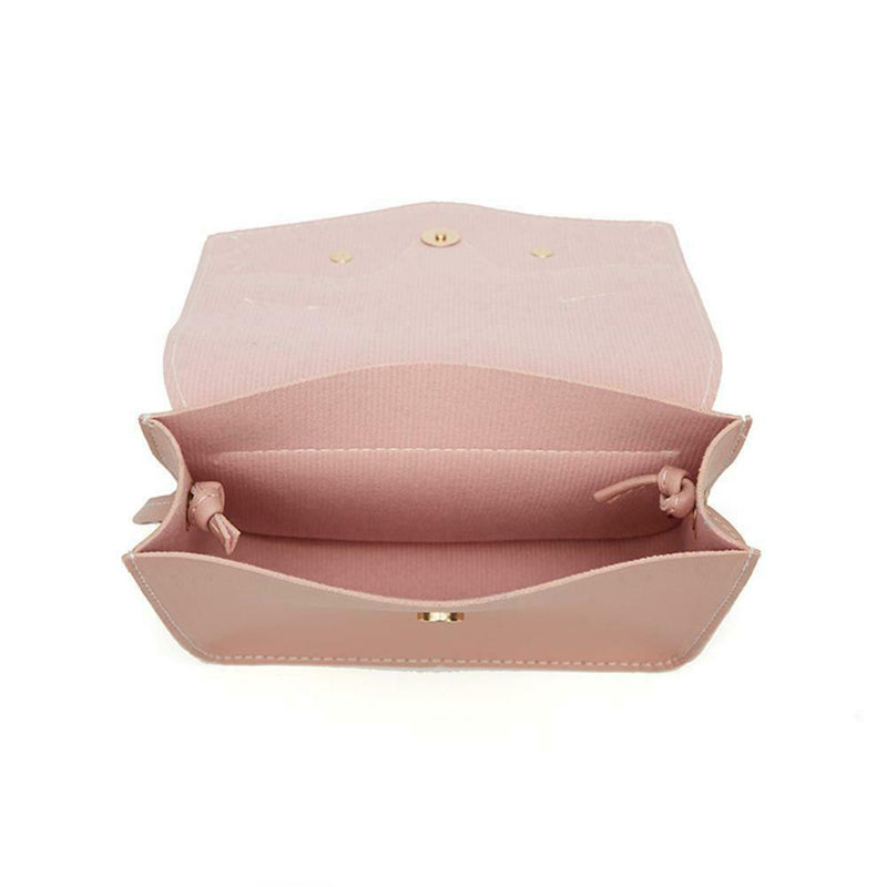 Women PU Leather Crossbody Cute Cartoon Cat Mini Square Shoulder Bag (Pink)