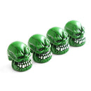 4 Pieces Green Tire Rim Valve Wheel Air Port Cover Stem Cap for Motorcycle