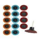 2-Inch Roloc Sanding Discs Quick Change Fine Medium Coarse Assorted Pack 16PCS.