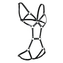 Body Chest PU Leather Adjustable Hollow Out Straps Belt Club Costumes