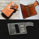 1Pc Leather Craft Acrylic Mini Car Key Case Bag Pattern Stencil Template DIY