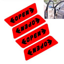 4 Pcs/Set Door Open Car Stickers Reflective Warning Pedestrians Safety Red YU
