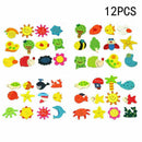 12pcs Fridge Magnet Wooden Cartoon Animals Novelty Magnets Colourful Kid's J4C6
