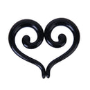 1 Pair 2g 6mm Black Spiral Ear Plug Tunnel Stretcher Taper stretching Earring