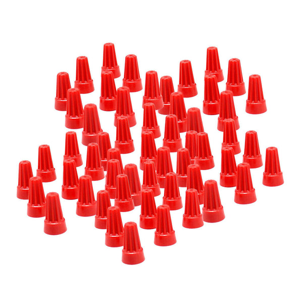 100 Pieces Wire Connector Assortment Twist-On Easy Screw On Type Caps - Red