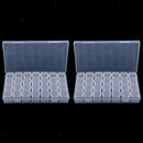 2 Pack 56 Grids Clear Small Parts Storage Box Beads Container Organizer Case