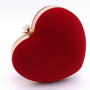 Heart Shaped Diamonds Women Evening Bags Chain Shoulder Purse Day Clutches