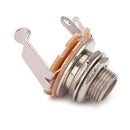 Set 10PCS 6.35mm 1/4" Mono Jacks Electric Guitar Spare Plug Sockets Nickle