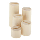5 Pack Wooden Ring Jewelry Display Organizer Storage for Wedding Decor Gifts
