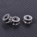 New 10pcs steel U Groove Guide Pulley Rail Track Ball Bearings Wheel 4x 13x 7mm