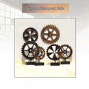4Pcs Steampunk Wooden Gear Clock Home Wall Door Hanging Decoration Ornament