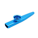 Metal Kazoos Musical Woodwind Instrument Mouth Flutes for Beginner (Blue)
