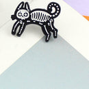 Dog Cats Animal Bone Brooches Creative Badges Jacket Lapel Pins (Style 3)