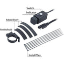 Waterproof Motorcycle USB Charger Adapter with SAE Quick Connector and Powe