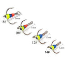 5Pcs/Set High-Carbon Steel Three-Jaw Hook 12 Fishing Hooks Winter Ice Fishi F3U3