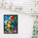 5D DIY Full Drill Diamond Painting Colorful Parrots Cross Stitch Embroidery
