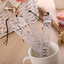 4 Pcs Creative Ultra-thin Hollow Metal Fairy Tale World Ruler Bookmark 14*2.5cm