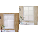 2 Panels Voile Sheer Short Curtain Valance Plain Tier Shade Curtain