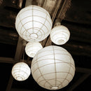 Hanging lampshade, white, paper, 45 x 45 x 45 cm