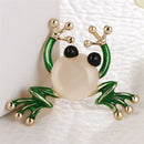 Cute Small Frog Badges Brooch  Shirt Collar Brooch Pin Jewelry Women Men Gift FT
