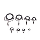 8X Repair Kit Fishing Rod Guides Tips Line Rings For Making Building Repair  LJ