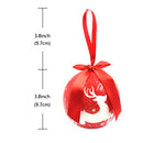 Christmas Tree Pendant Cute Ball Ornaments Home Decor for Xmas (A-9.7cm) A