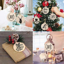 50pcs Wooden Christmas Pendents Xmas Tree Hanging Ornaments Wedding Party Decor