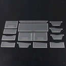 13Pcs Clear Acrylic Fiber Wallet Pattern Stencil Template Tool DIY Leather Craft