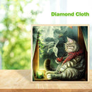 5D DIY Full Drill Diamond Painting Smoking Cat Embroidery Craft Kits Needlework