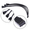 4 pin PWM Fan Cable 1 to 3 ways  Splitter Black Sleeved Extension Cable