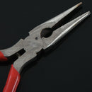 Chain Nose Pliers w/ Ridged Jaws and Cutter Jewellery Tool - Red