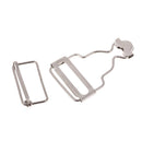 Set of 6 Sliver Dungaree Fasteners Clip Brace Clasp Buckles for Suspenders