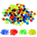 200Pcs/Set Bingo Chips Transparent Counters Counting Tokens Game Colorful