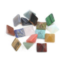 Set of 7 Chakra Pyramid Stone Crystal Healing Wicca Natural Spirituality hotsale